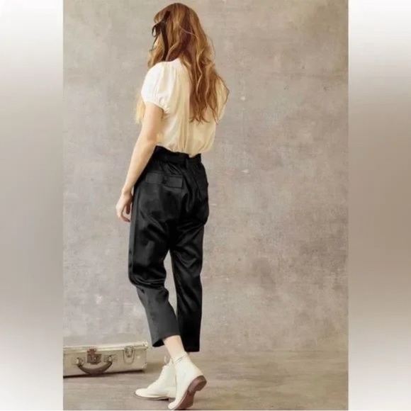 The Great. Convertible Satin Trousers Black XS - Picture 9 of 13